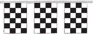 Banderines a cuadros para fiesta NASCAR de 100 ft bandera de pista de carreras 4 fanáticos de las carreras - Imagen 1 de 2