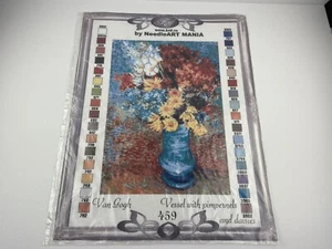 Krif Van Gogh Vessel With Pimpernel Needlepoint Canvas Needleart Mania 12” By 16 - Picture 1 of 5