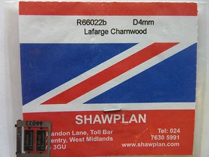 Shawplan/Extreme Etchings 4 mm Typenschild - Class 66 022b 'Lafarge Charnwood' - Bild 1 von 2