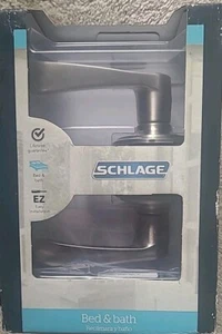 Schlage Bett & Bad Latitude Türhebel Satin Nickel FA40 V MER 619  - Bild 1 von 1