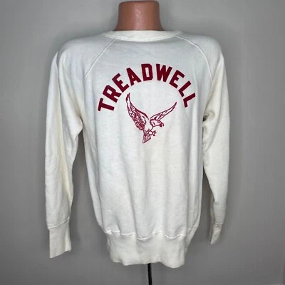 Vtg 1950s Treadwell High School Eagles Sweatshirt 50s Champion Running Man Flock - Image 1 of 4