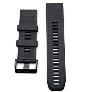 Silicone band Garmin Fenix 5х QuickFit 26mm (black) genuine part OEM 3, 3HR - Picture 1 of 6