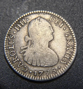 1798 Mo FM Mexico 1 Reale Colonial U.S Legal Tender Silver Foreign $1 King Coin - Picture 1 of 9