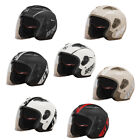 Motorcycle 3/4 Half Helmet With Dual Lens, Sun Visor And Wind Shield Open Face