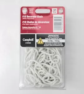 Campbell 5979630 Nº Cadena decorativa blanca 10 pies, EE. UU. - Imagen 1 de 2
