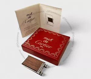 Fermasoldi Cartier Argento 925 Bubinga money clip pince billets T1220125 vintage - Foto 1 di 14