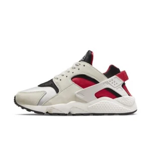 NIKE AIR HUARACHE - WHITE / RED / BLACK - DH4439 103 - UK 5.5, 6 - Picture 1 of 12