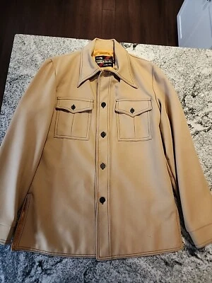 Chaqueta deportiva vintage Sears "The Men's Store" - dorada, años 60-70 K23 Foto 1 de 4
