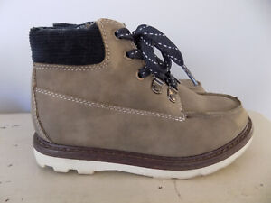 Cat & Jack Boys Gray and Blue Faux Suede Hiking Fashion Boots Size 13