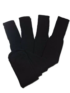 4 Pairs Mens Black Tube Socks Big and Tall Extra Long Thick Cotton - 28 Inches - Picture 1 of 1