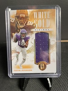 2023 Panini Gold Standard Justin Jefferson Jersey Patch White Gold /299 Vikings
