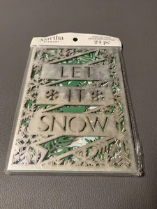 New Martha Stewart Christmas Holiday Laser Cut 5"x7" Paper 24pc Set - Picture 1 of 2
