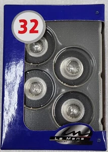 LeMans Miniatures SPA132037 4 Aluminum Wire Etched Set Screw Wheels 132 Slot Car - Picture 1 of 2