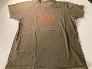 VIDIOTS video store original T-Shirt Large Olive Green VINTAGE FILM GEEKS - Picture 1 of 3