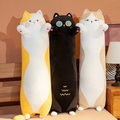Cute Long Cat Stuffed Animal Plush Pillow Toy Doll Soft Sleeping Pillow Cushion - Image 1 of 4