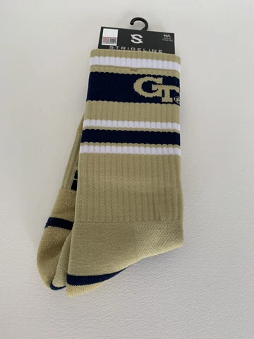 NCAA Georgia Tech Yellow Jackets Crew Socks: Men’s Sz 8-12 & Women’s Sz 9.5-13-5 Cover