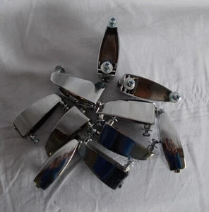 Blocchetto 10 pezzi in metallo cromato x rullante tom timpano batteria drum set - Foto 1 di 5