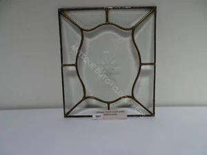 BEVELED GLASS PANE SET IN COPPER FRAME FOR A HALLER AG REGULATOR CLOCK - Picture 1 of 7