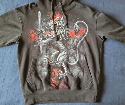 Talla M Espiral Directo Gótico León Calavera Espada Caballero Almas Sudadera con Capucha 2 Lados AOP Y2K Foto 1 de 4