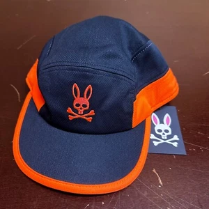 Psycho Bunny Mens Blue Logo Adjustable Lightweight Comfort Baseball Hat OS - Picture 1 of 3