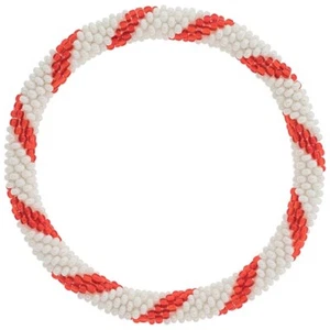 Pulsera Aid Through Trade Roll-On® "Corteza de menta"" cuentas de vidrio ~Hecha en Nepal - Imagen 1 de 2