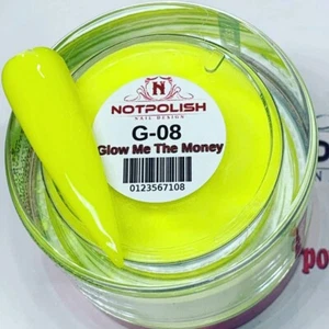 Polvo de inmersión sin pulido brillo en la oscuridad 2 oz - G 08 Glow Me The Money - Imagen 1 de 3