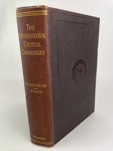 1903 1st Ed Deuteronomy The International Critical Commentary Rev S. R. Driver - Imagen 1 de 8