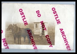 Agency IOWA RPPC 1907 RFD DELIVERY WAGON Mail Mailman USPS nr Ottumwa Fairfield - Picture 1 of 4