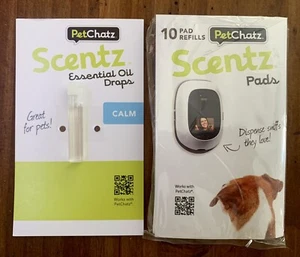 NUEVAS gotas y almohadillas de aceite esencial PetChatz SCENTZ (10 recargas) CALM perro gato mascota - Imagen 1 de 2