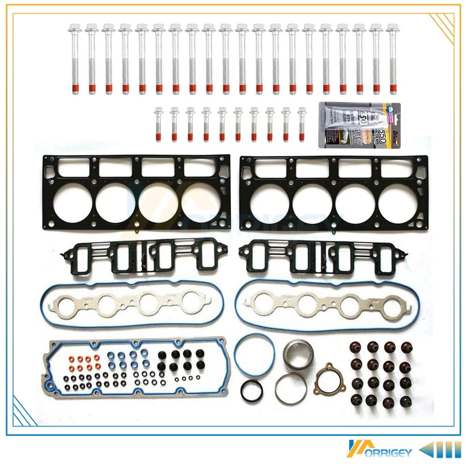 Juego de juntas de culata y pernos para Chevrolet Silverado 2500/3500 HD K/G 2007-2011 6,0 L Foto 1 de 1
