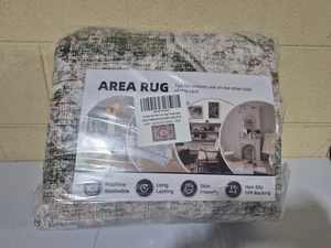 Alfombra de área suave 6x9 lavable luz de luna oliva alfombra de sala grande interior  - Imagen 1 de 2