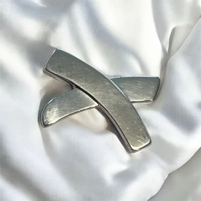 Broche Vintage Tiffany & Co. Paloma Picasso Prata Esterlina “X” Beijo 3” Grande - Imagem 1 de 4