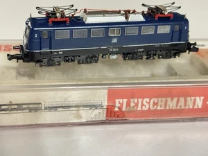 Fleischmann 7335 : E-LOK BR 110 222-7 "DB" IN BLAU SPUR N MIT EVP ANALOG - Bild 1 von 8