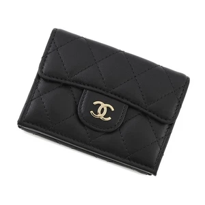 CHANEL Matelasse Classic Small Flap Wallet Lambskin Black AP0230 - Picture 1 of 12