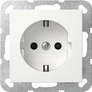 Gira 445303 Presa Schuko 16 A 250 V~ con sistema otturatore 55 bianco puro lucido - Foto 1 di 1