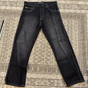 Vintage Southpole Jeans Baggy Gr. 34x32 Skater Y2K Faded Black Brown Tab 4180 - Bild 1 von 6