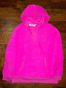Victoria's Secret Pink Sherpa Campus Hoodie Pullover Bubblegum Pink L XL Neu mit Etikett 🌸 - Bild 1 von 8
