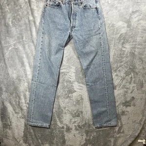 Vintage Levis 501 Jeans Damen 29x32 Blau Denim Button Fly Made USA 00s Straight - Bild 1 von 15