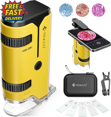 100X-250X Mini Pocket Microscope for Kids Adults, Protable Handheld Microscope,  - Image 1 of 4