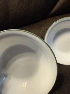 Set of 4 Corelle My Garden Soup Salad Cereal Bowls Green Rim 7 1/4" - Picture 1 of 2