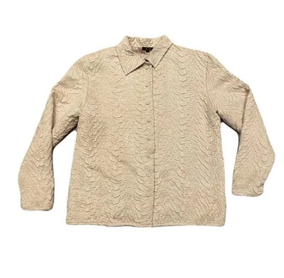 Chaqueta para mujer Shanghai Lou By Lou Nardi beige arrugada XL Foto 1 de 4