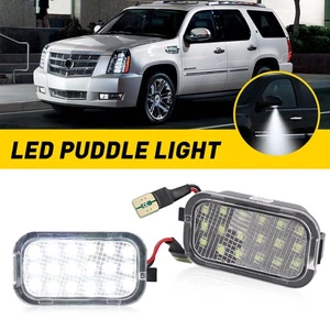 2x For Chevy Silverado Suburban Side Mirror Lights Xenon White LED Puddle Lights - Picture 1 of 13