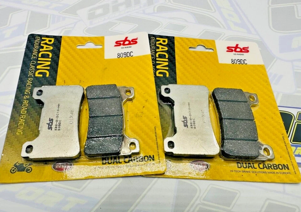 Pastillas de freno delanteras SBS de doble carbono para pista de carreras para Honda CBR600RR 2005-2017 NUEVAS Foto 1 de 1