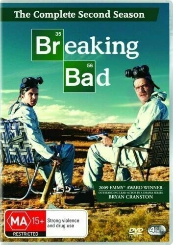 BREAKING BAD: SECOND SEASON - Bryan Cranston, Anna Gunn, Aaron Paul -  4 DVDs - Image 1 of 1