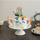 Reusable Gold Horn and Wing Cupcake Topper Set for Weddings and Baby Showers