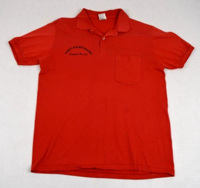 Vintage polo Shirt Stedman Size S/M 80s 108th Army Band European Tour 85 - Image 1 of 4