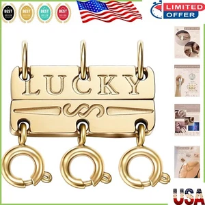 Gold Plated Necklace Layering Clasps Separator - Practical & Elegant Closure - Picture 1 of 8