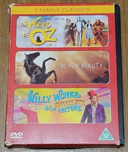 WIZARD OF OZ/BLACK BEAUTY/WILLY WONKA & THE CHOCOLATE FACTORY (DVD, 2004) - R2 - Bild 1 von 5