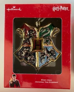Hallmark 2020 Harry Potter Wappen mundgeblasenes Glas Andenken Ornament - Bild 1 von 3