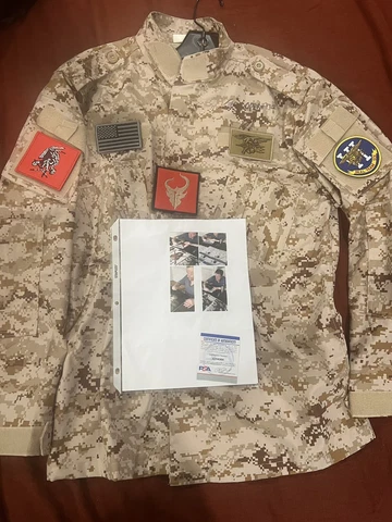 Robert O’Neill PSA DNA Signed Navy Seal Uniform Inscribed The Operator RARE Cover
